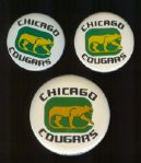 Chicago Cougars WHA Pins (3)