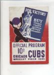 1942-44 Chicago Cubs Scorebook Program - Lot of 2
