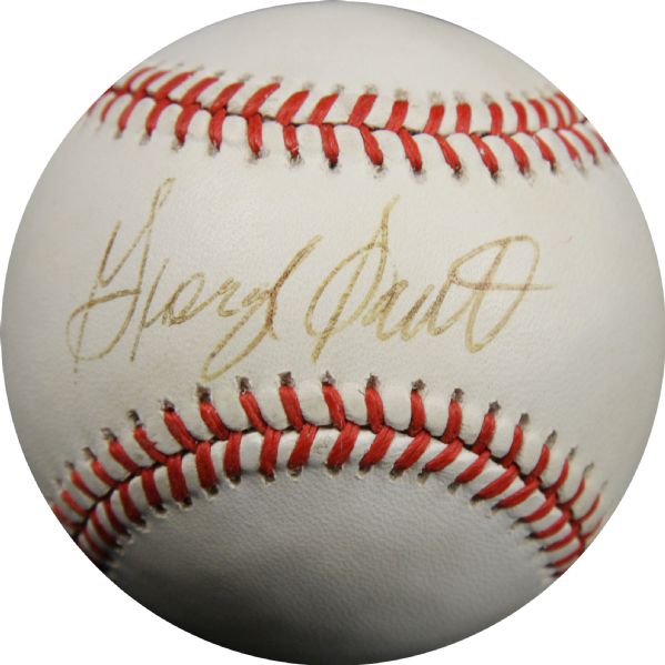 George Scott Red Sox Single Signed OAL Brown Baseball (PSA/DNA)