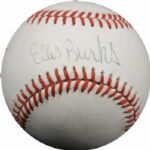 Ellis Burks Red Sox Single Signed OAL Brown Baseball (PSA/DNA)
