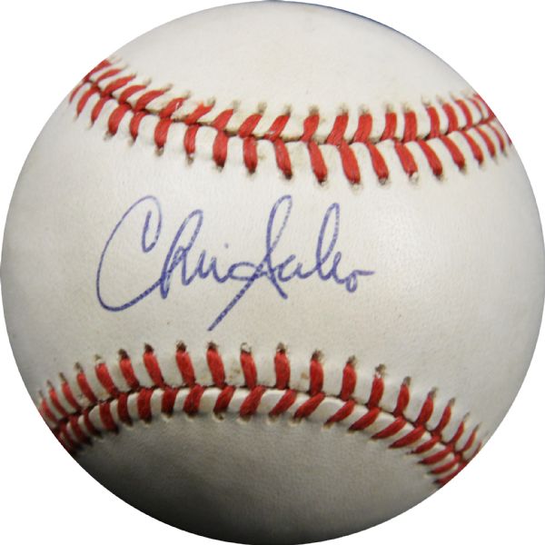 Chris Sabo Reds Single Signed ONL Giamatti Baseball (PSA/DNA)