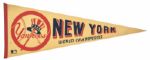 1960s circa New York Yankees Full Size Pennant