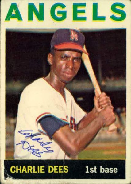 1963 Charlie Dees Los Angeles Angels Signed Trading Card - Lot of 3 - JSA