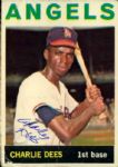 1963 Charlie Dees Los Angeles Angels Signed Trading Card - Lot of 3 - JSA