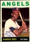 1963 Charlie Dees Los Angeles Angels Signed Trading Card - Lot of 3 - JSA