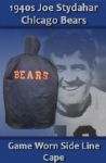1940s Joe Stydahar Chicago Bears Pro Football Hall of Famer Game Worn Sideline Cape (MEARS Auction LOA)