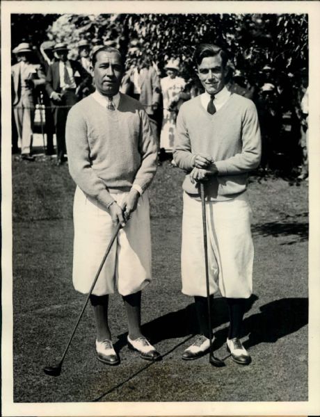 1928 Walter Hagen Johnny Farrell Golfs World Series "The Sporting News Collection Archives" Original Photo (Sporting News Collection Hologram/MEARS Photo LOA)