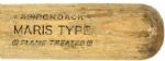 1961-67 Roger Maris New York Yankees Cardinals Adirondack Professional Model Team Index Game Bat (MEARS A6)