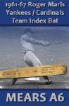 1961-67 Roger Maris New York Yankees Cardinals Adirondack Professional Model Team Index Game Bat (MEARS A6)