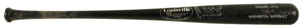 2005 Brian Schneider Washington Nationals Game Used Signed Bat - Lot of 4 (MEARS Auction LOA)