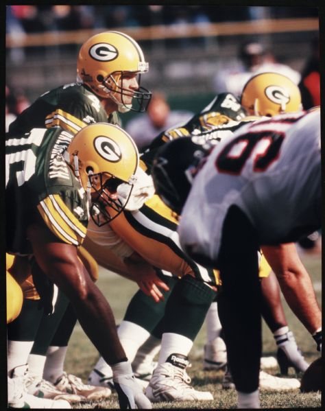 1994 Brett Favre Green Bay Packers Original 11" x 14" Vern Biever Photo Taken During Last Packers Game at  County Stadium - Biever Estate