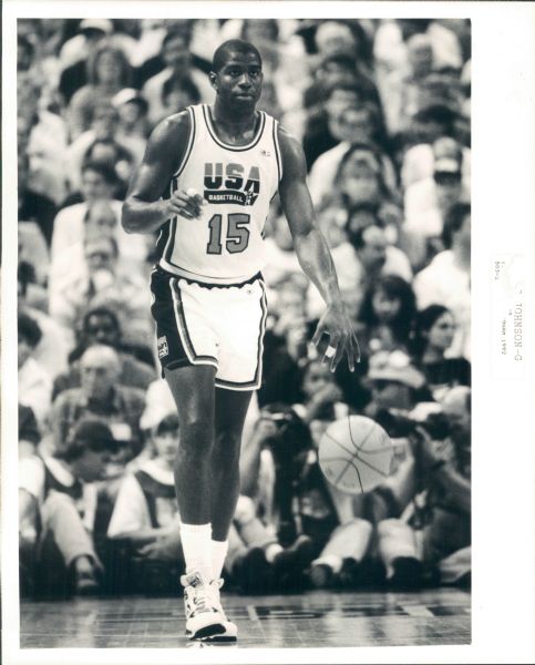 1988-92 USA Olympic Basketball Team "The Sporting News Collection Archives" Original Photo (Sporting News Collection Hologram/MEARS Photo LOA) - Lot of 3
