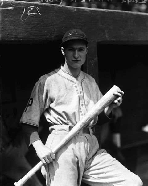 1929 Lloyd Waner Pittsburgh Pirates Charles Conlon Original 11" x 14" Photo Hand Developed from Glass Plate Negative & Published (The Sporting News Hologram/MEARS Photo LOA)