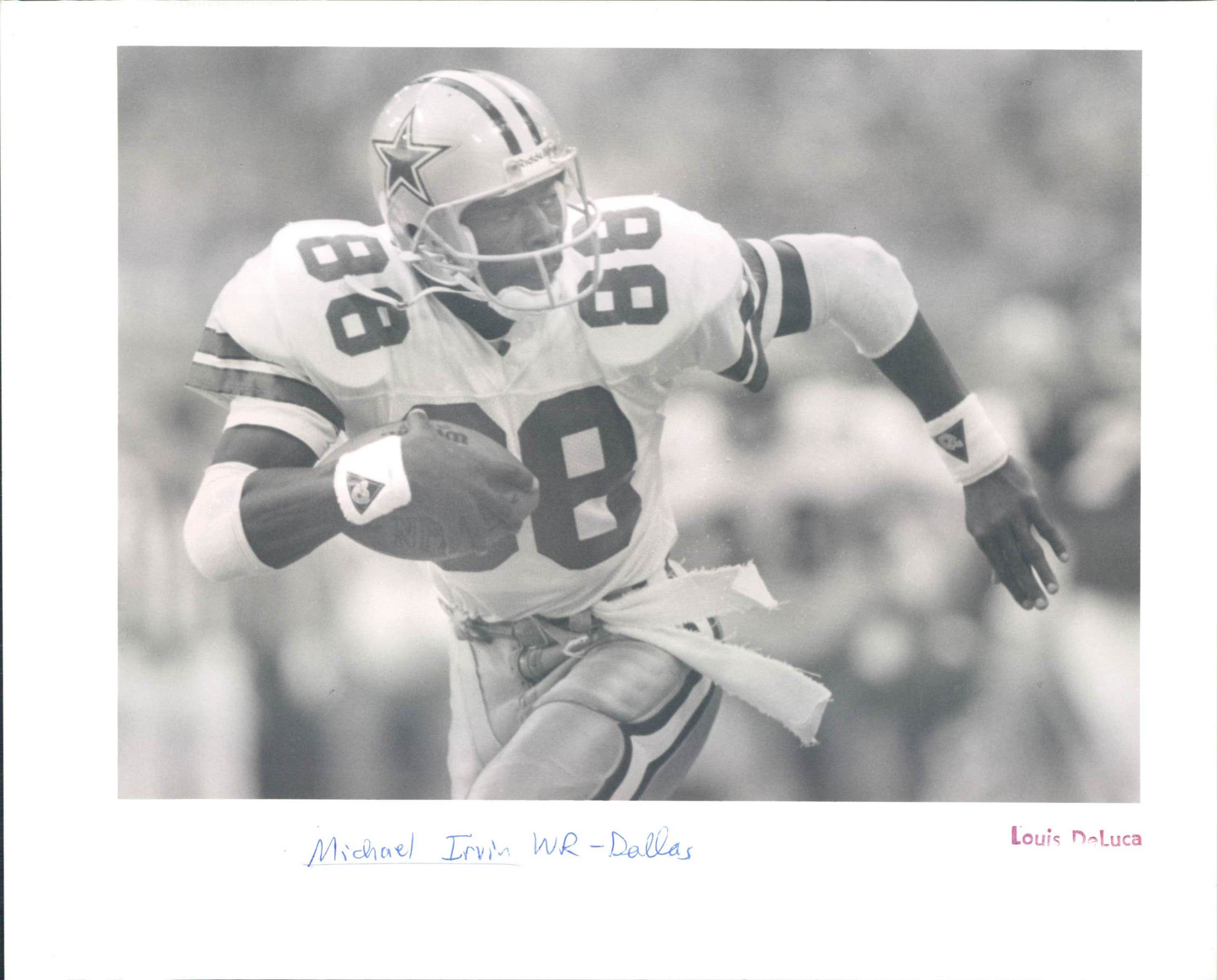 Aikman Irvin Smith Autographed Cowboys 16x20 White Background