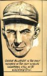 1934-39 Ossie Bleuge Washington Senators "The Sporting News" Original Illustration Art (Sporting News Collection Hologram/MEARS LOA) Unique, 1:1