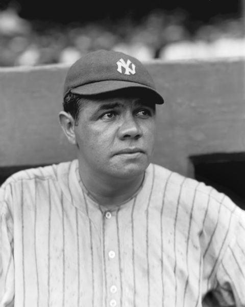 1922 Babe Ruth New York Yankees Charles Conlon Original 11" x 14" Photo Hand Developed from Glass Plate Negative & Published (The Sporting News Hologram/MEARS Photo LOA)