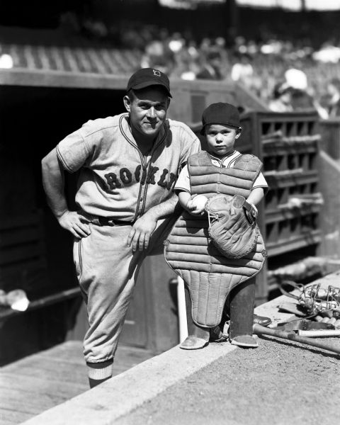 1935 Sam Leslie Brooklyn Dodgers Charles Conlon Original 11" x 14" Photo Hand Developed from Glass Plate Negative & Published (The Sporting News Hologram/MEARS Photo LOA)