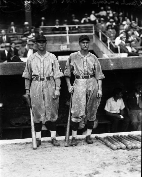 1927 Lloyd & Paul Waner Pittsburgh Pirates Charles Conlon Original 11" x 14" Photo Hand Developed from Glass Plate Negative & Published (The Sporting News Hologram/MEARS Photo LOA)