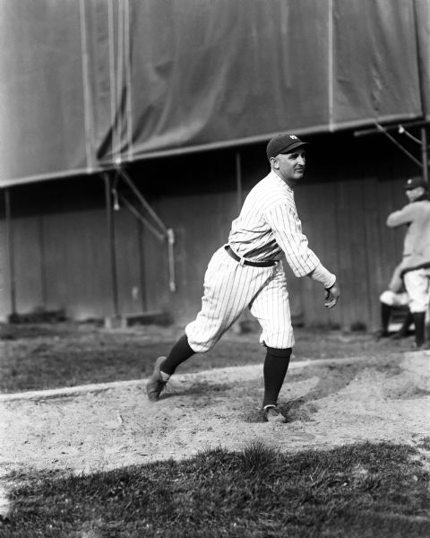 1922 Carl Mays New York Yankees Charles Conlon Original 11" x 14" Photo Hand Developed from Glass Plate Negative & Published (The Sporting News Hologram/MEARS Photo LOA)