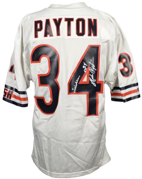 1990s Walter Payton Chicago Bears Signed Authentic Bears Jersey With Rare Sweetness Inscription From Reunion Signing - PSA/DNA Full Letter