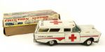 1960s Friction Motor Tin Ambulance Manufactured in Japan with original box