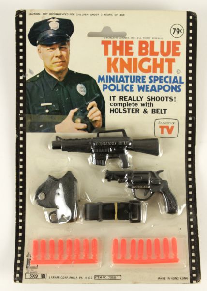 1976 Larami The Blue Knight Miniature Special Police Weapons MOC - NR MT Condition