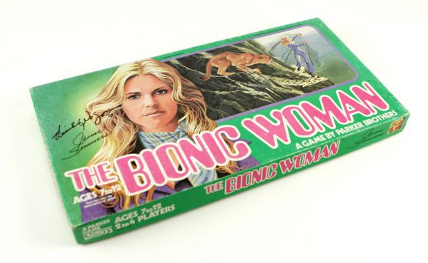 1976 The Bionic Woman Parker Brothers Board Game With Lindsay Wagner Autograph