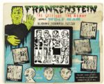 1960s Ultra Rare Frankenstein The Creature The Mummy & Wolfman Sliding Square Puzzle Roalex Toys MOC