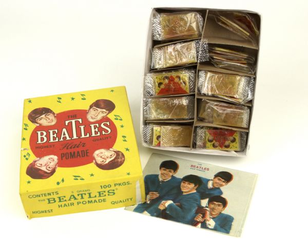 1964 HH Cosmetics High Grade Mint in Box Beatles Hair Pomade Box (100) 