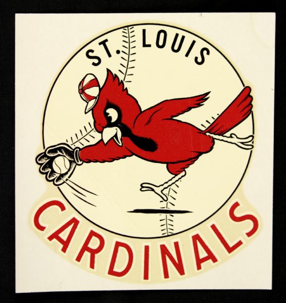 1950s-60s St. Louis Cardinals Decal With Original Backing