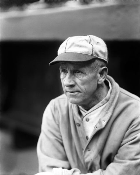 1926 Kid Gleason Philadelphia Athletics Charles Conlon Original 11" x 14" Photo Hand Developed from Glass Plate Negative & Published (The Sporting News Hologram/MEARS Photo LOA)