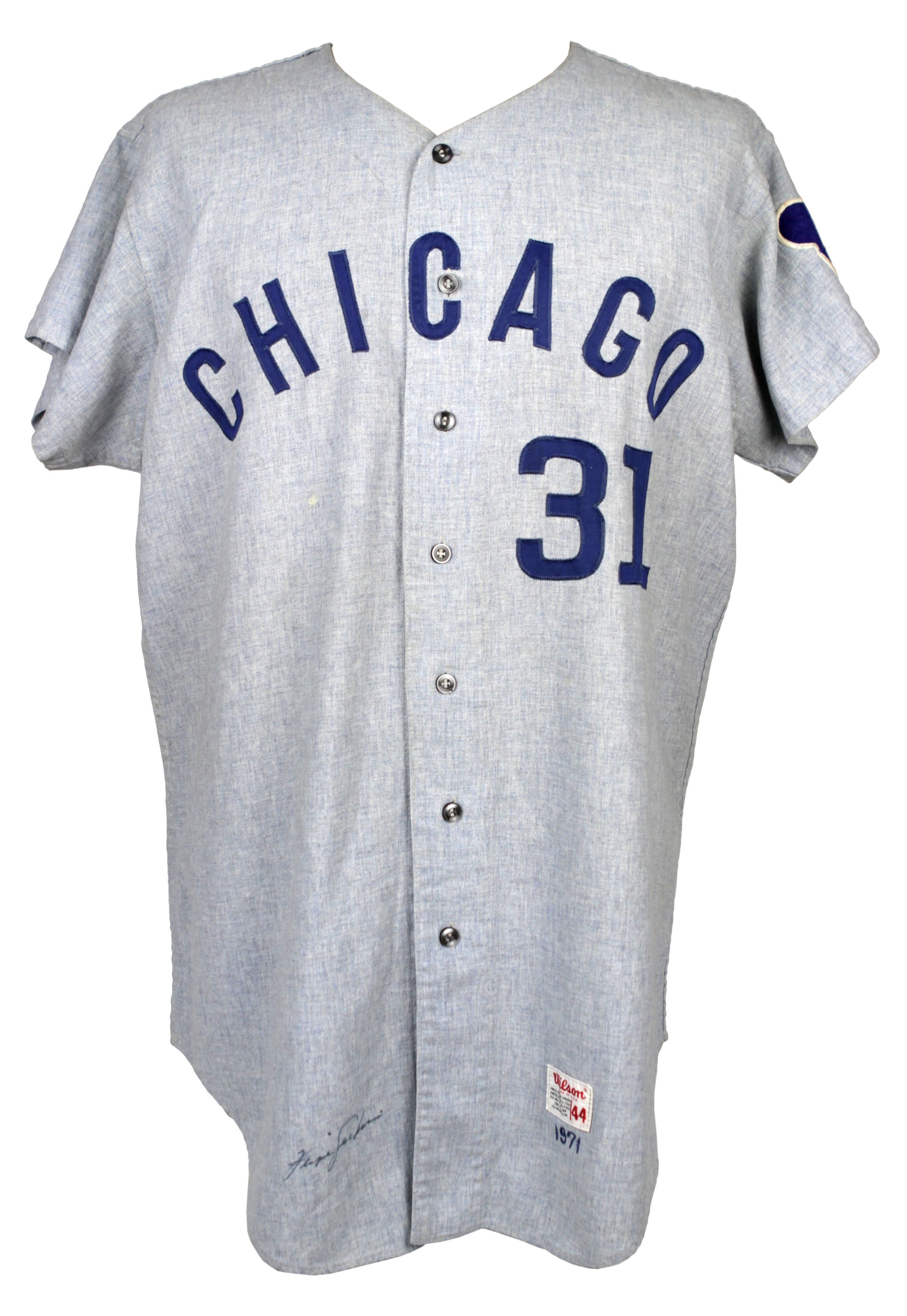 Lot Detail - 1971 Fergie Jenkins Chicago Cubs Game-Used Home Flannel Jersey  (Photo-Matched To 8/20/1971 Complete Game Victory & SI Cover • NL Cy Young  Award)