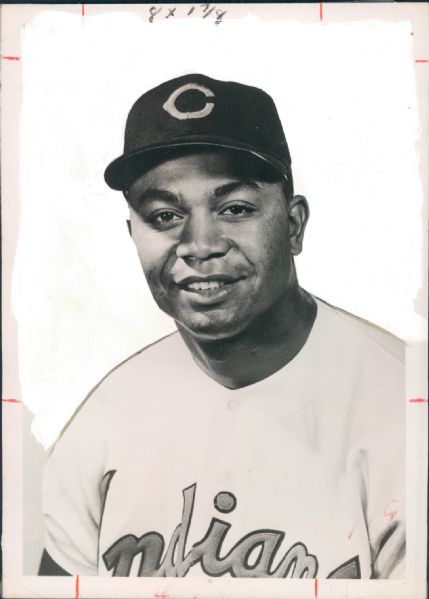 1948-55 Larry Doby Cleveland Indians "The Sporting News Collection Archives" Orignal Type 1 Photos (Sporting News Collection Hologram/MEARS Type 1 Photo LOA) - Lot of 3