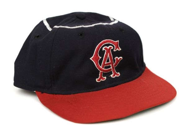 1965-70 California Angels Game Worn Cap Rare Halo Style (MEARS Auction LOA)