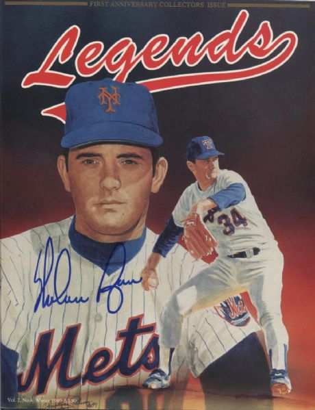 1989-91 Nolan Ryan Texas Rangers Signed Legends Magazine - Lot of 2 - JSA 