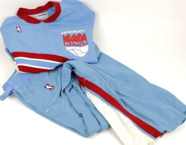 1987-88 Jawann Oldham Sacremento Kings Game Worn Warmup Uniform (MEARS Auction LOA)