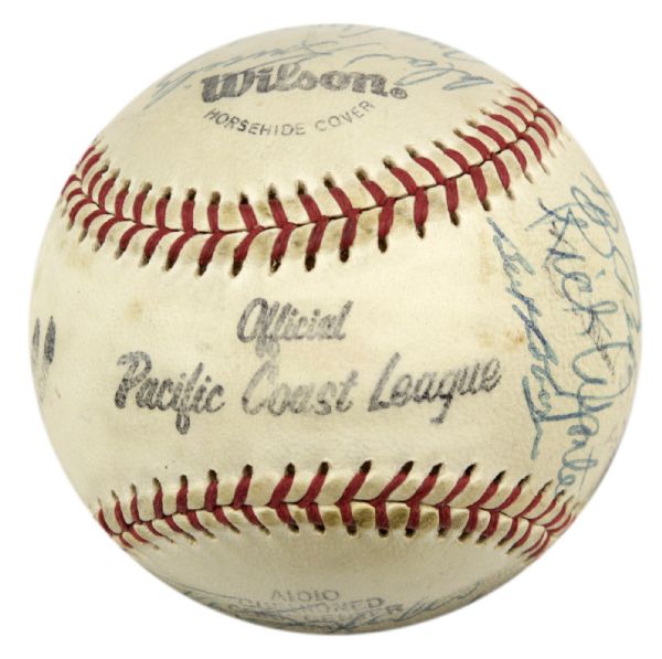 1948-81 Minor League Team Signed Baseball - PCL Tucson Toros & Aberdeen Pheasants (MEARS Auction LOA)