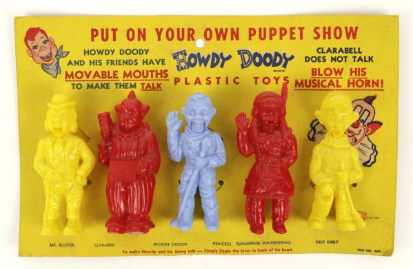 1950s circa Howdy Doody and Friends Movable Mouth Plastic Toys