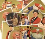 1970a Bozo The Clown Pin - Lot of 4 w/ 8 Promotional Photos 