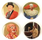 1970a Bozo The Clown Pin - Lot of 4 w/ 8 Promotional Photos 