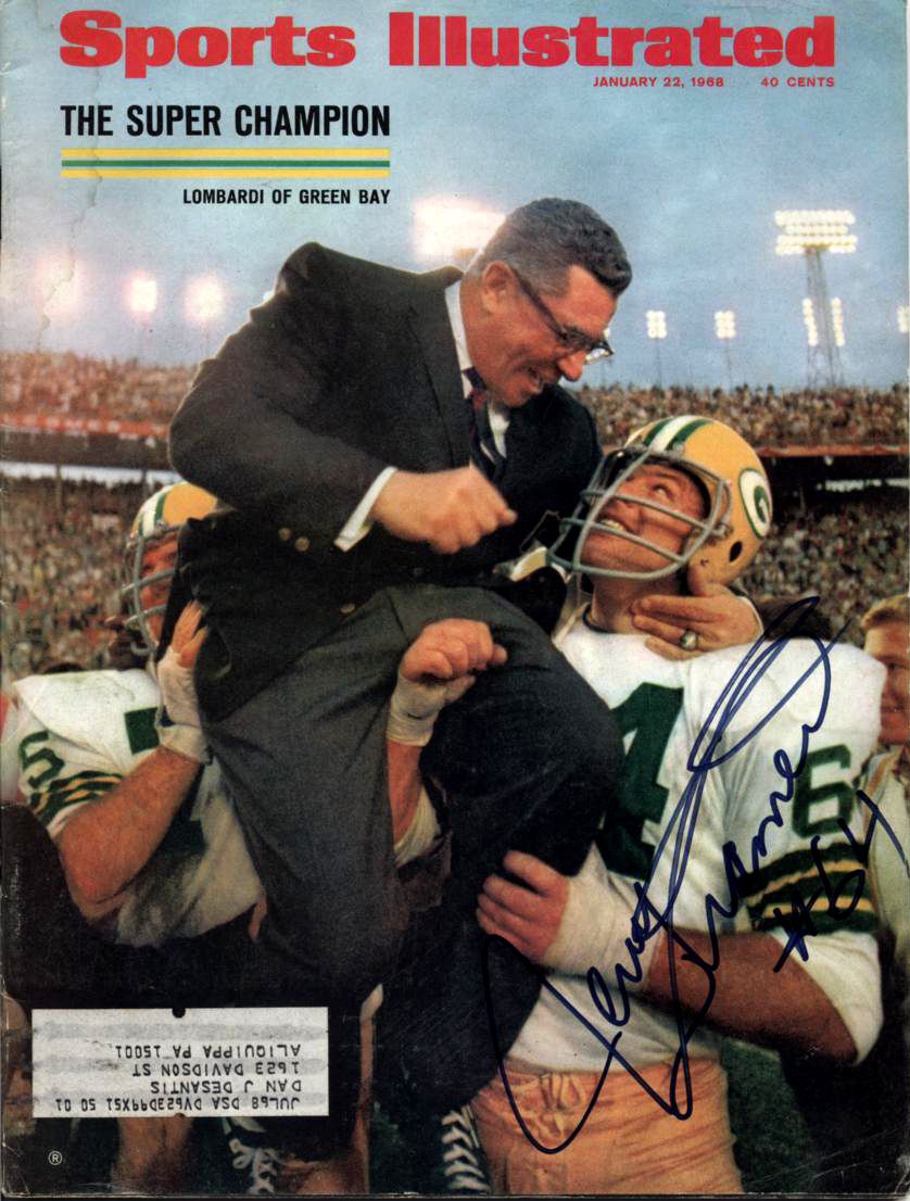 PACKERS Jerry Kramer signed card SB II Super Bowl #25 AUTO