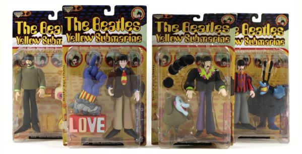 1999 The Beatles Yellow Submarine - Lot of Four Toys 