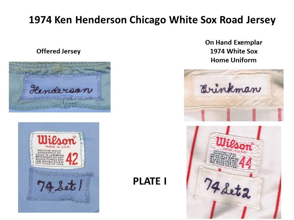 Lot Detail - 1974 Ken Henderson Chicago White Sox Game Worn Road