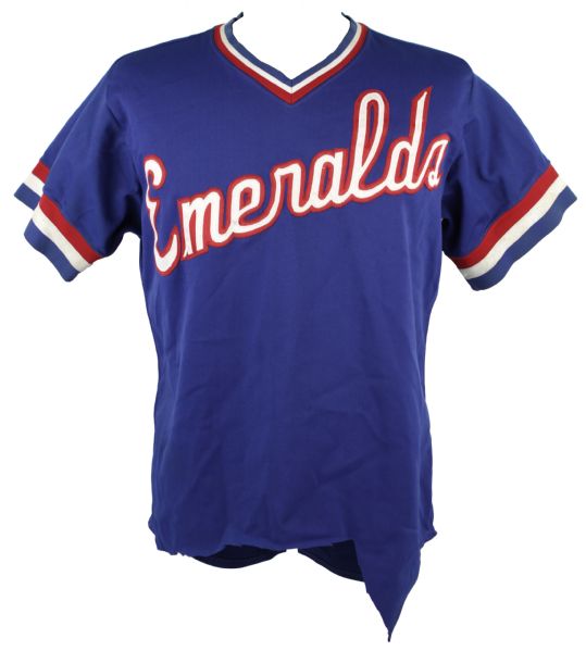 1978-90s Baseball Game Worn Jersey - Lot of 6 With Portland Emeralds Morgan (College) Providence Kent - MEARS Auction LOA