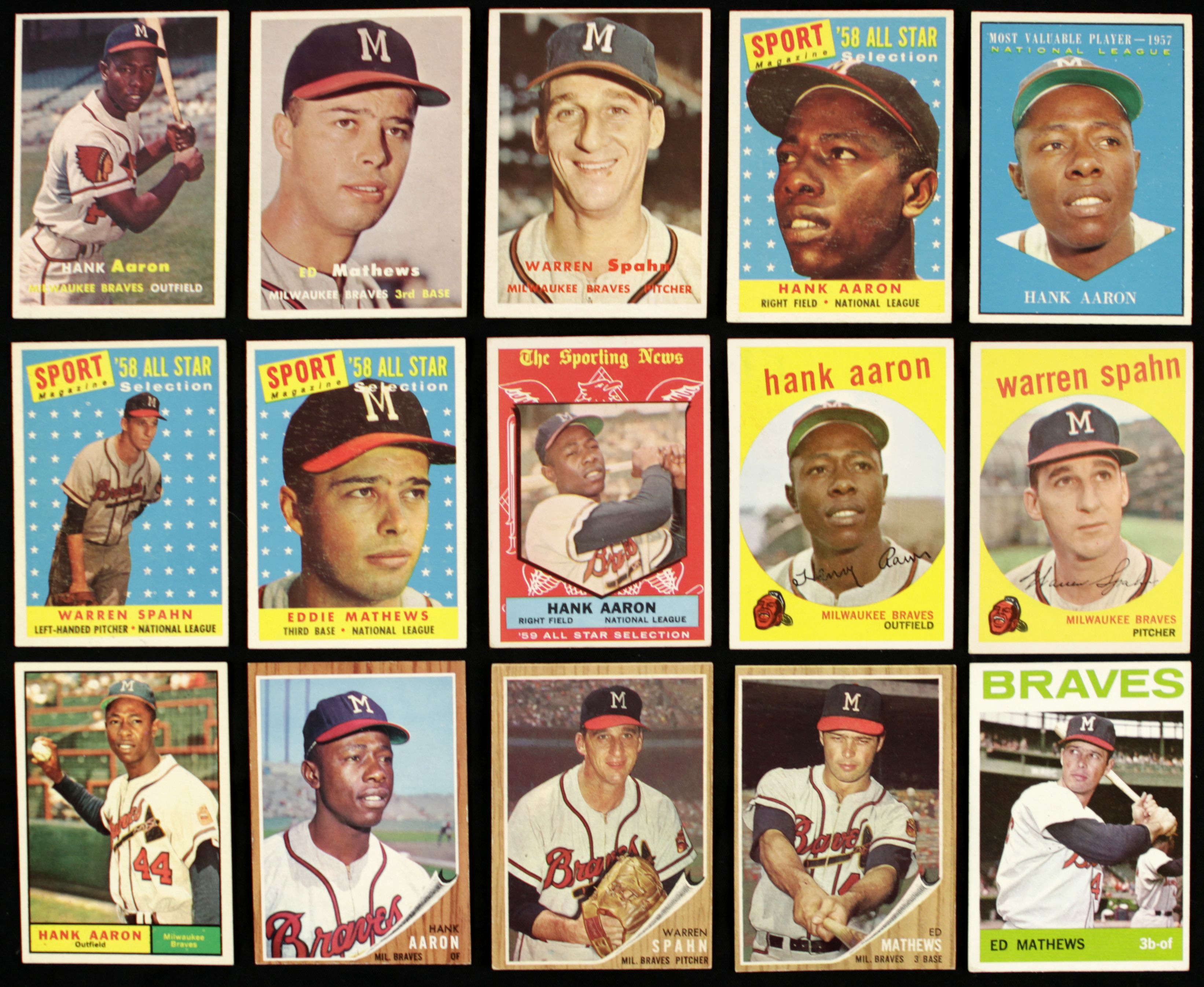 Lot Detail - 1953-65 Milwaukee Braves Card Collection - 170 Total w ...