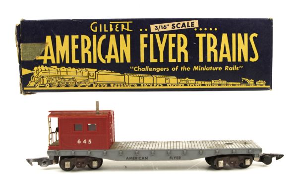 1940 American Flyer Trains 3/16" Scale Model #645 Boom Car