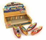 1950s Superior Toys Motorized Boat Fleet Original Display Box