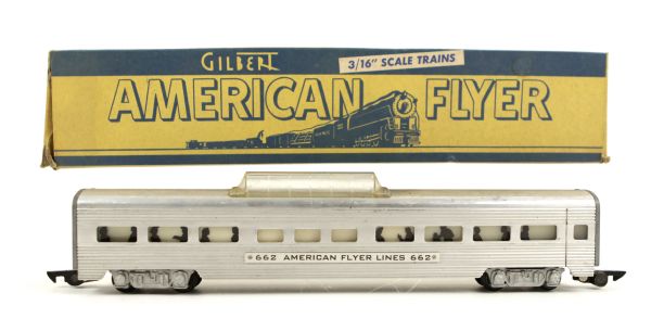 1940 American Flyer Trains 3/16" Scale Model #662 Vista-Dome Pullman Car