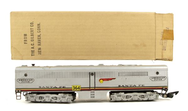 1940 circa Gilbert Santa Fe American Flyer 3/16" Scale Model Train - In Original Box 