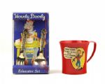 1950s Howdy Doody 2 Piece Fork & Knife Educator Set & Ovalitine Mug